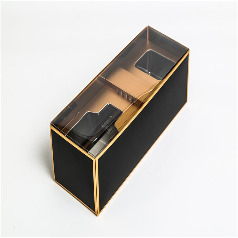Boîte d'emballage de bouteille cosmétique personnalisée de luxe noire de cadeau d'OEM