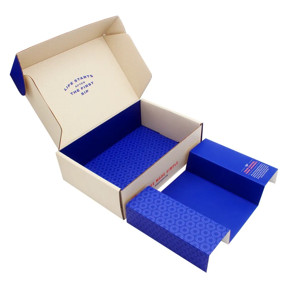 Boîte d'emballage ondulée de papier cosmétique de nourriture d'habillement imprimée par belle couleur faite sur commande